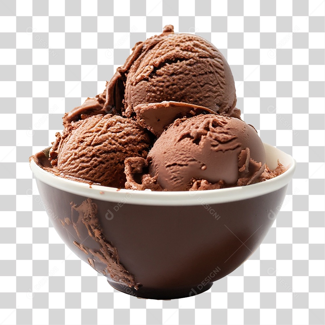 Sorvete de Chocolate PNG Transparente