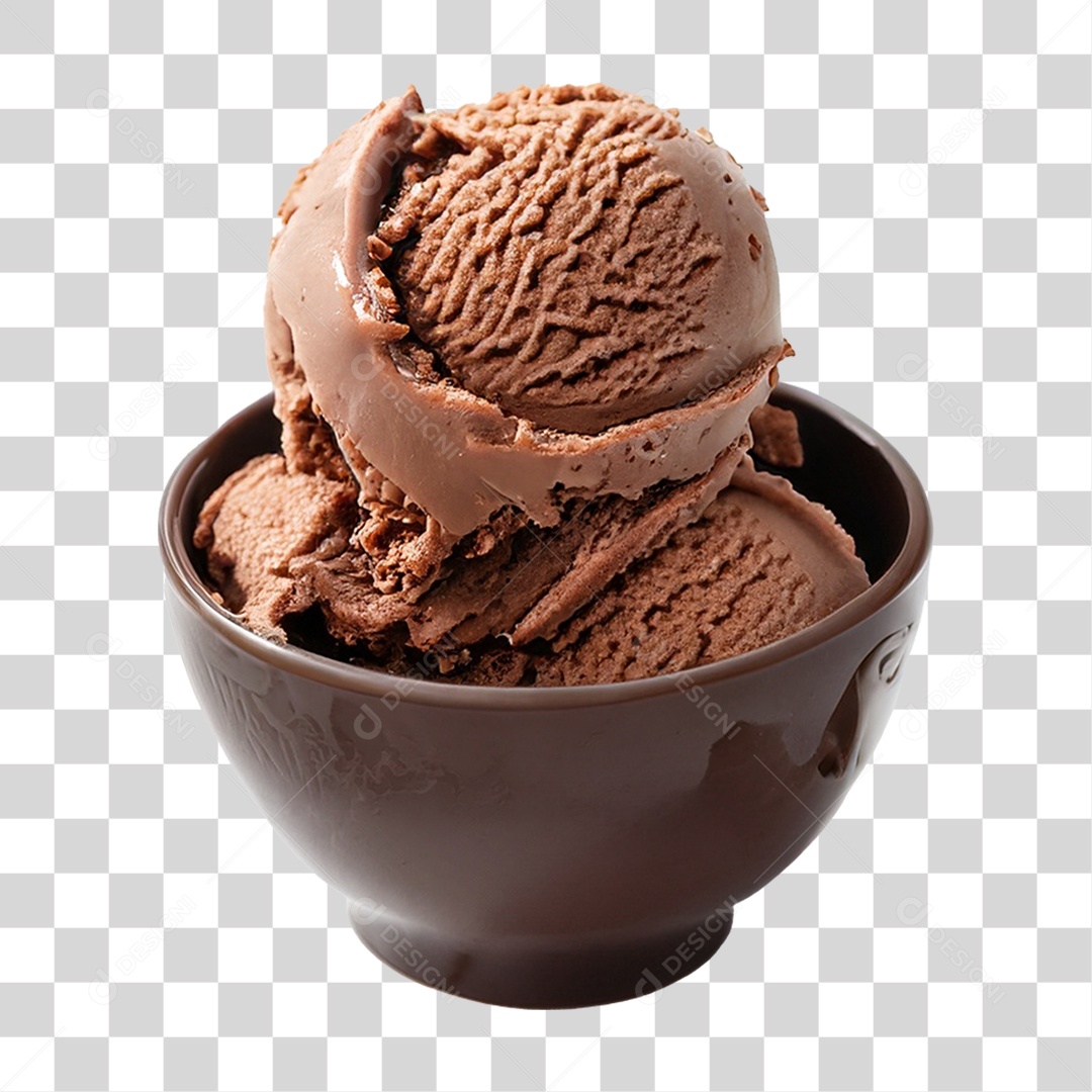 Sorvete de Chocolate PNG Transparente