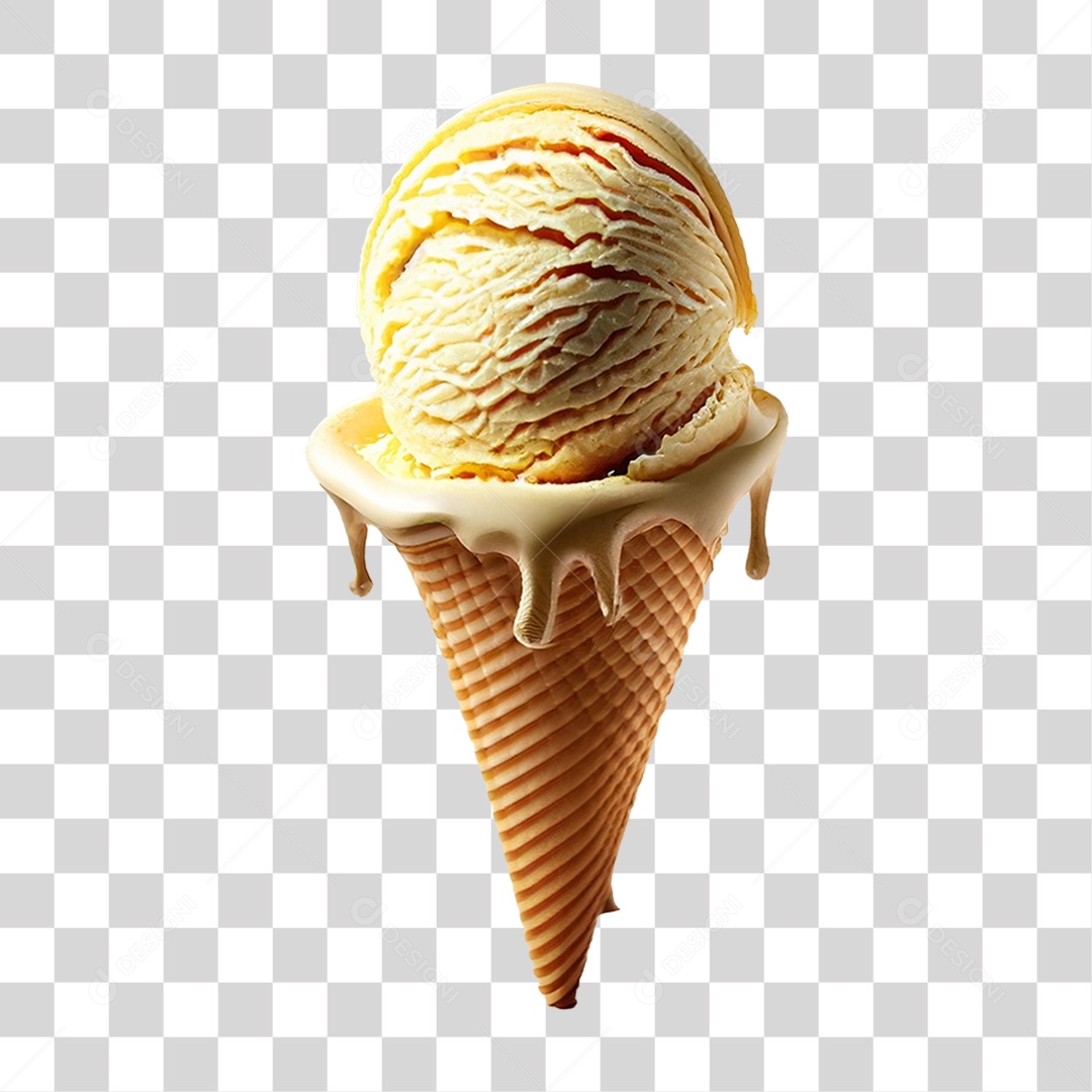 Sorvete de Casquinha PNG Transparente