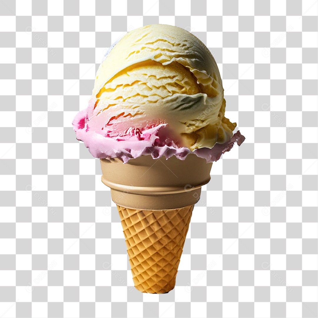 Sorvete de Casquinha PNG Transparente