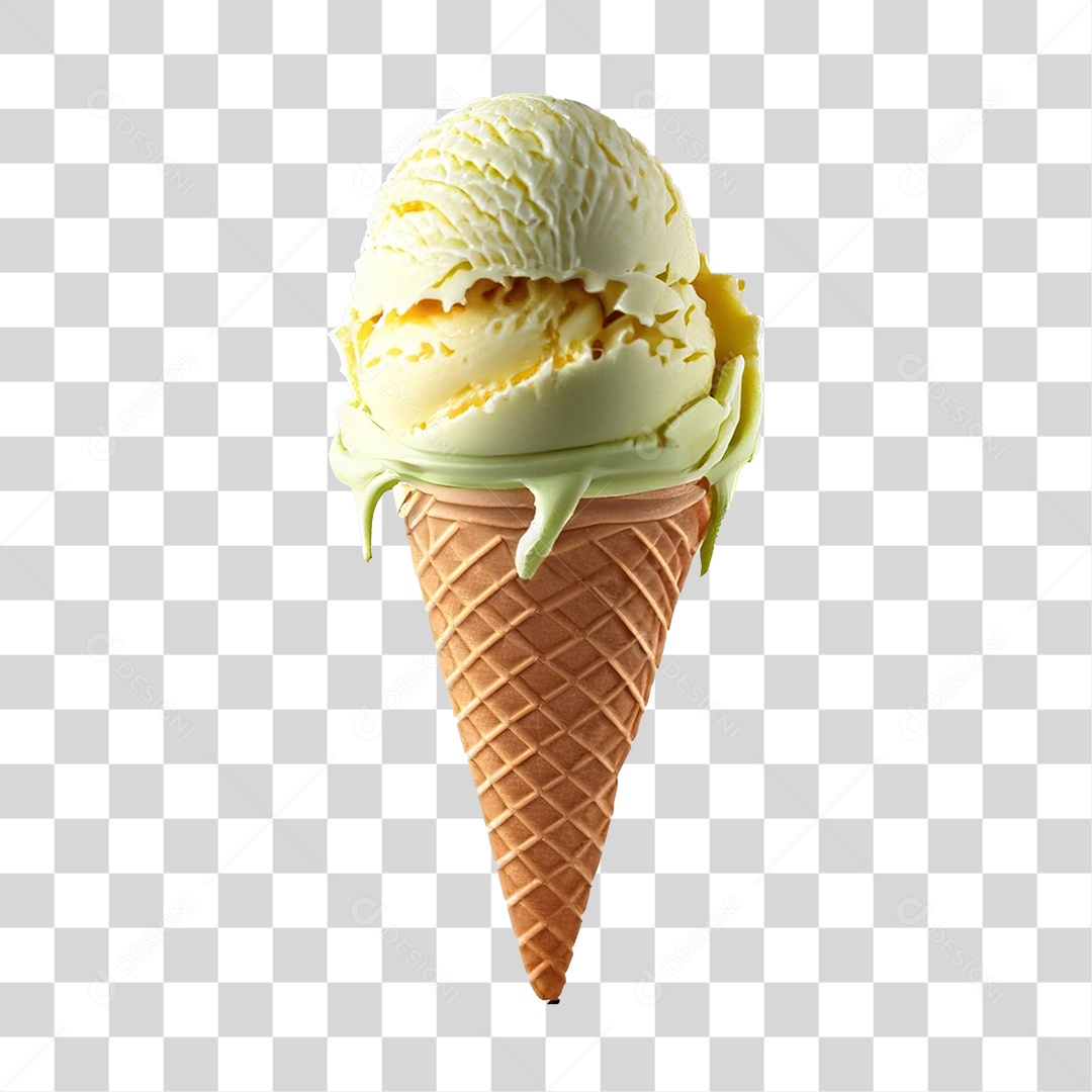 Sorvete de Casquinha PNG Transparente