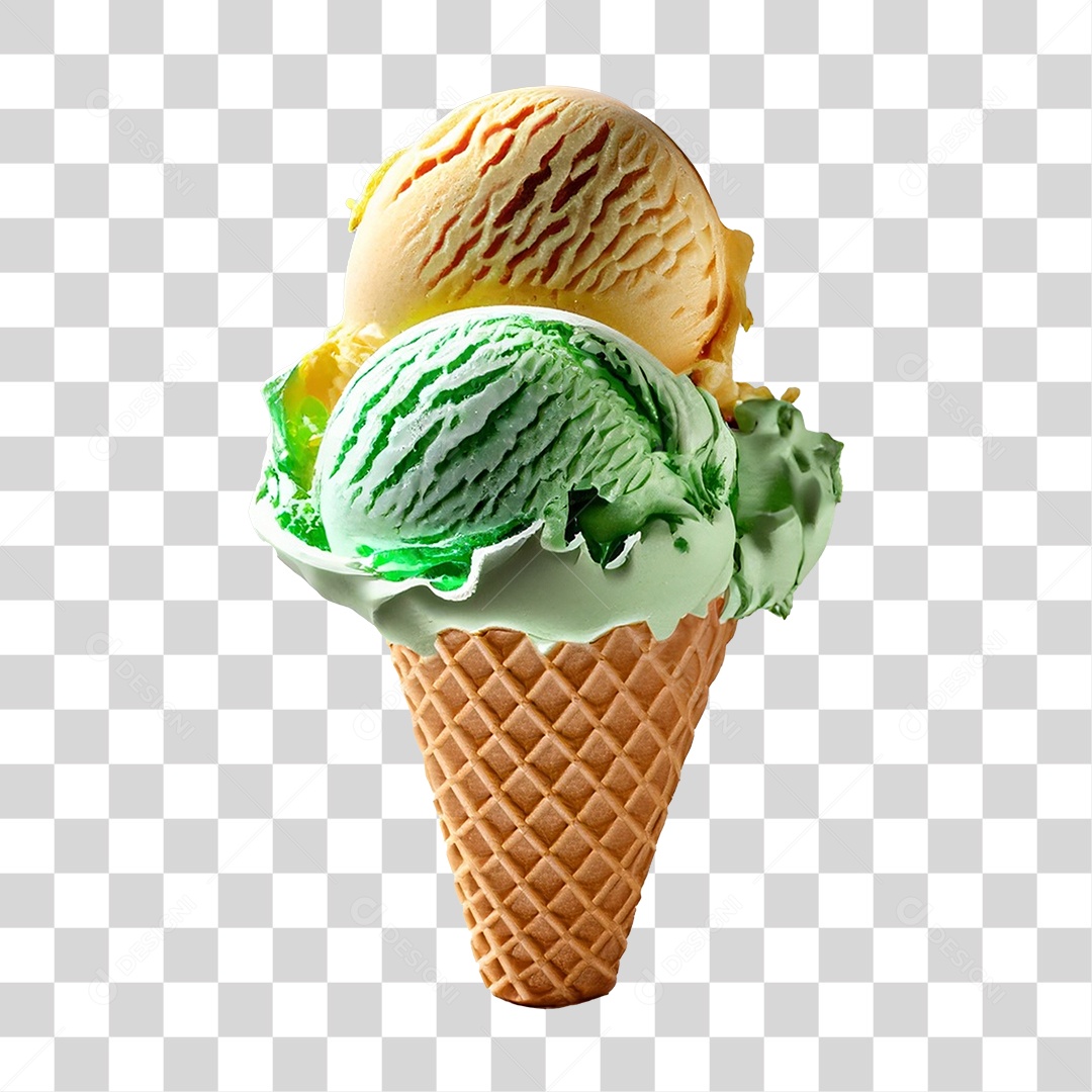 Sorvete de Casquinha PNG Transparente