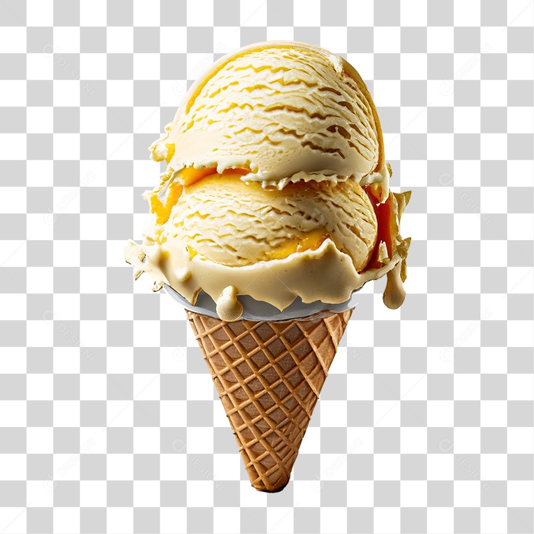 Sorvete de Casquinha PNG Transparente