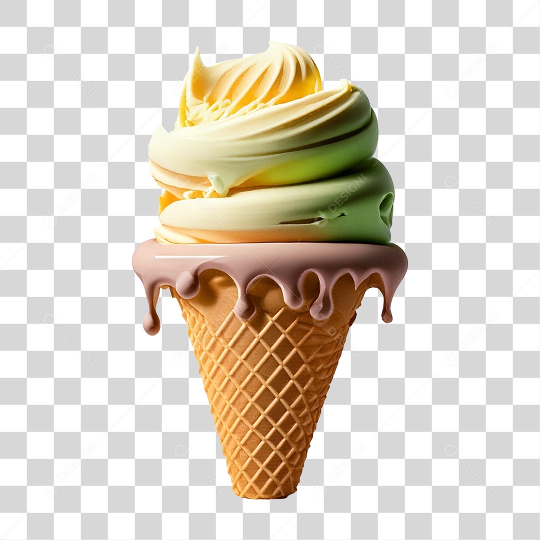 Sorvete de Casquinha PNG Transparente