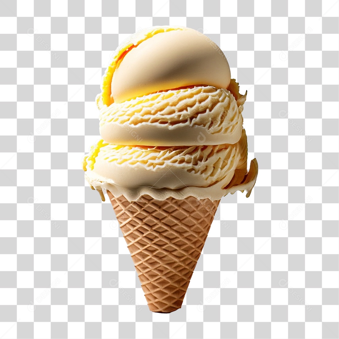 Sorvete de Casquinha PNG Transparente