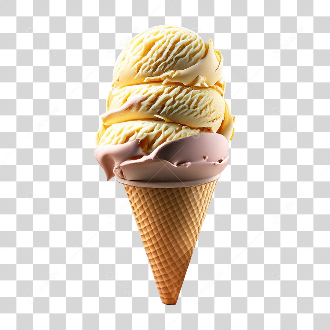 Sorvete de Casquinha PNG Transparente