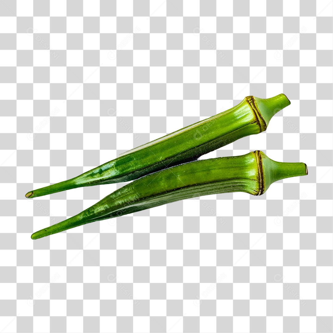 Quiabo com Casca Legumes PNG Transparente