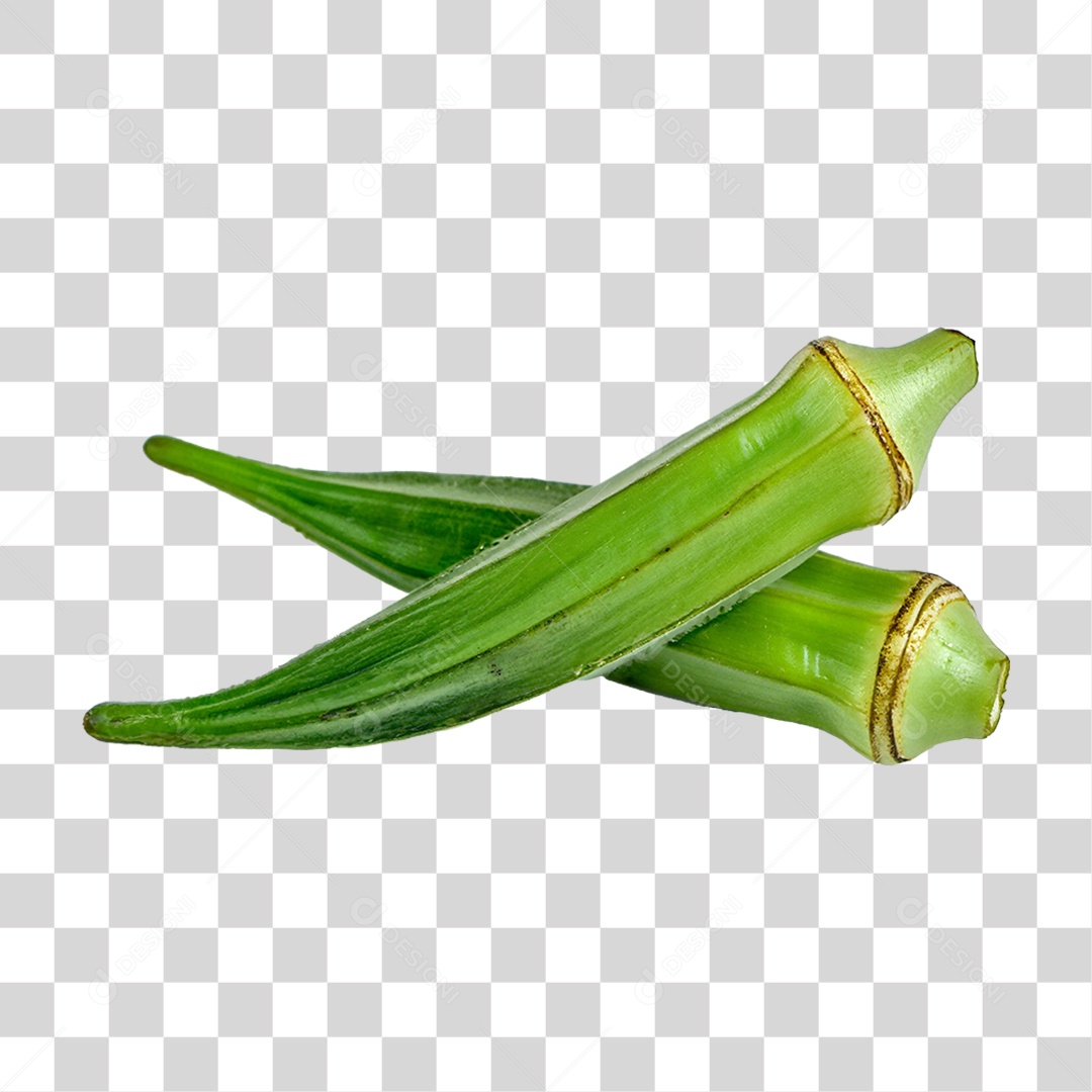 Quiabo com Casca Legumes PNG Transparente