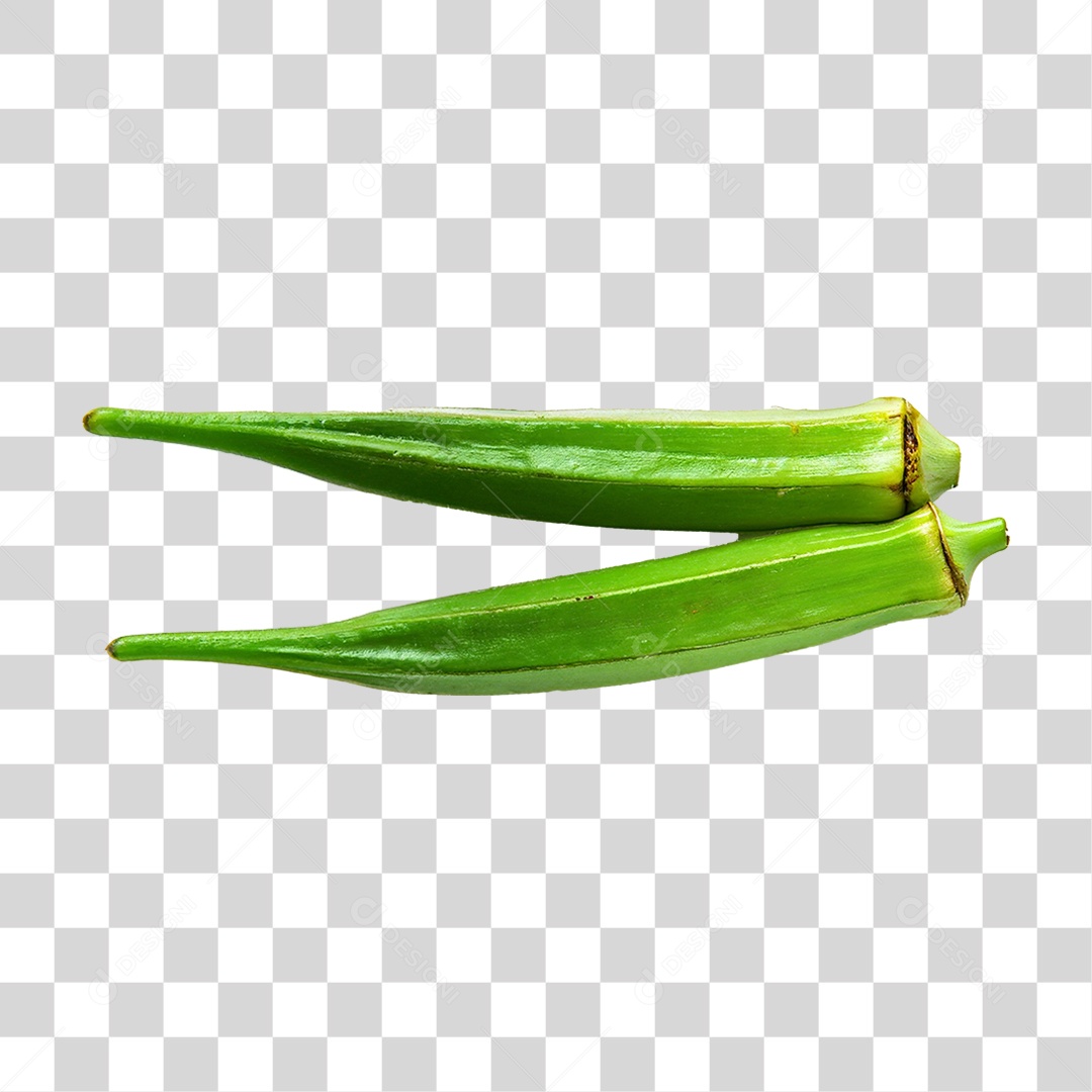 Quiabo com Casca Legumes PNG Transparente