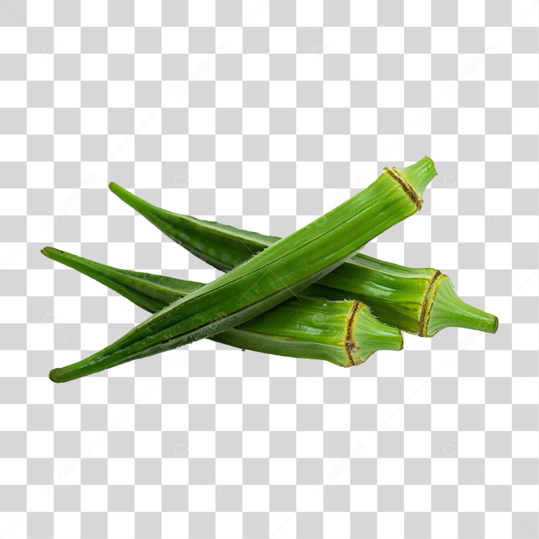 Quiabo com Casca Legumes PNG Transparente