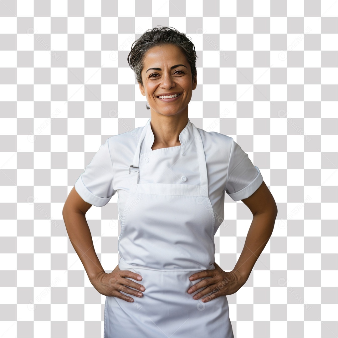 Mulher Comerciante Sorrindo Fundo PNG Transparente