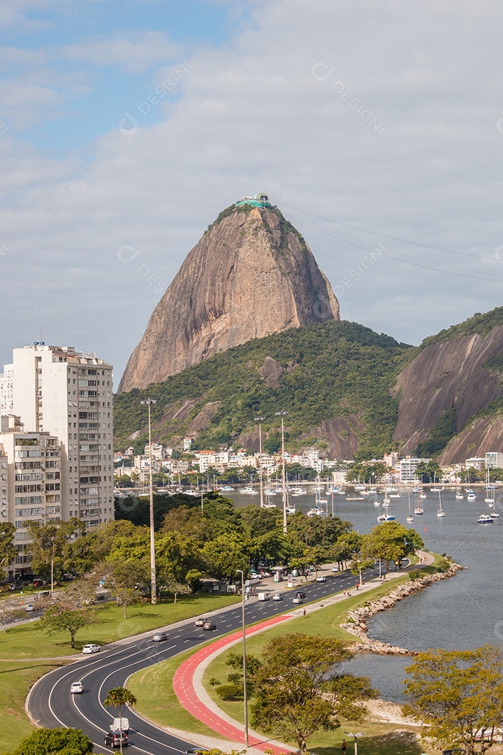 Vista da enseada de Botafogo no Rio de Janeiro Brasil.