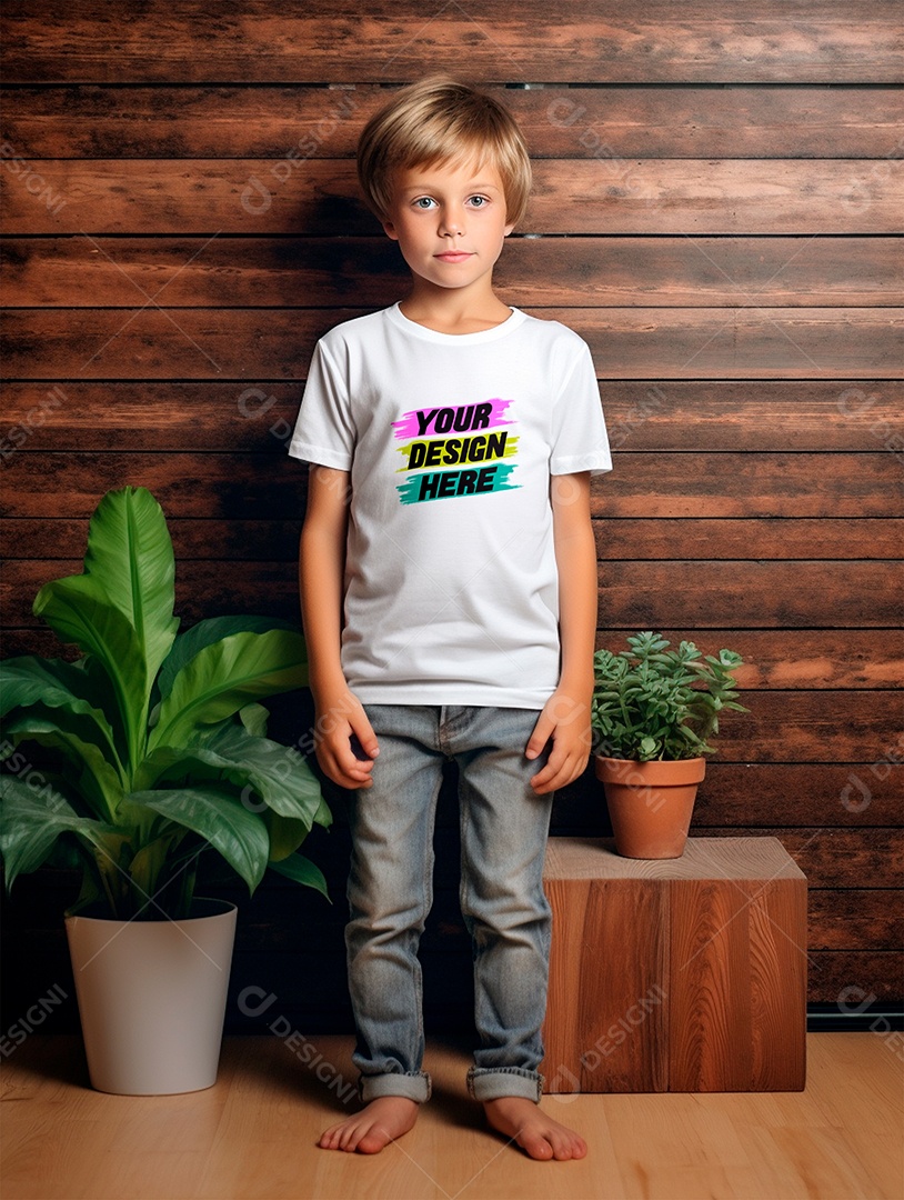 White PSD Infantry Shirt Mockup Editable