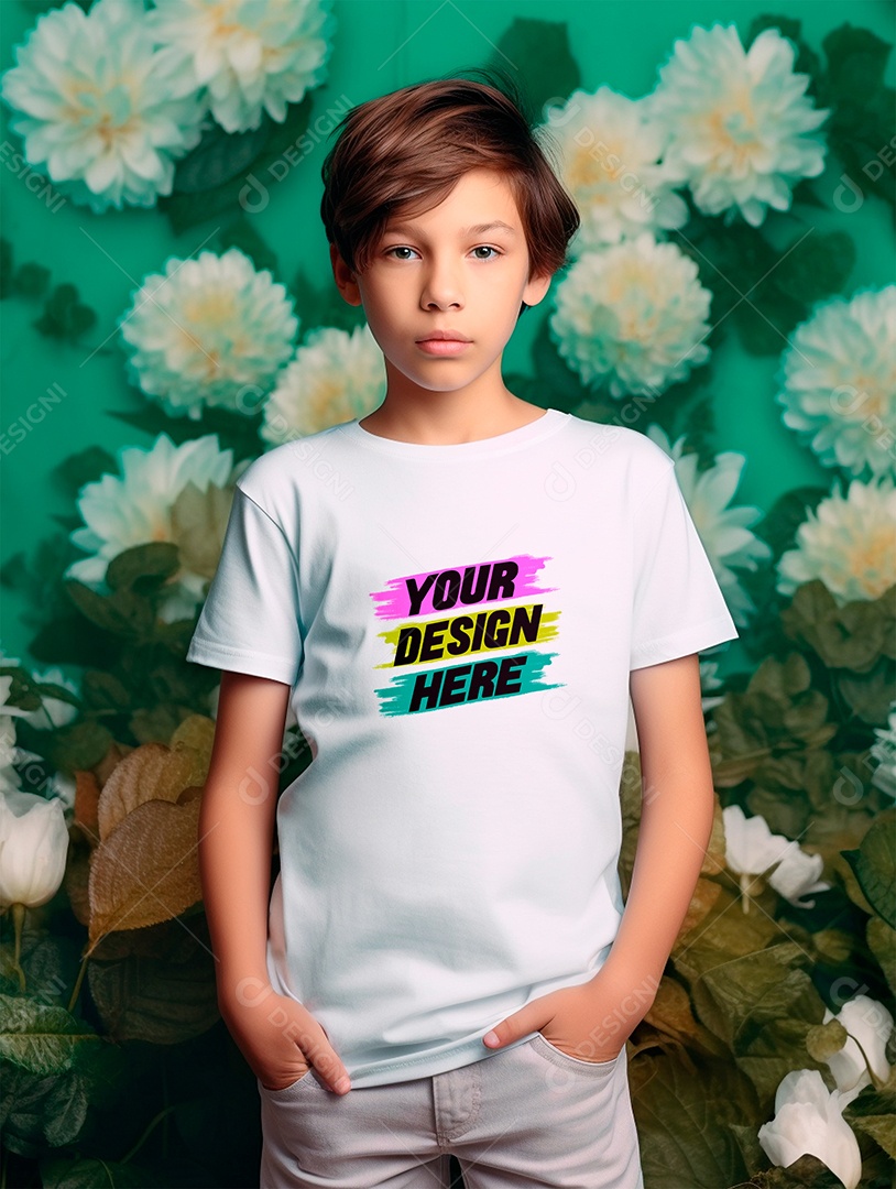 White PSD Infantry Shirt Mockup Editable