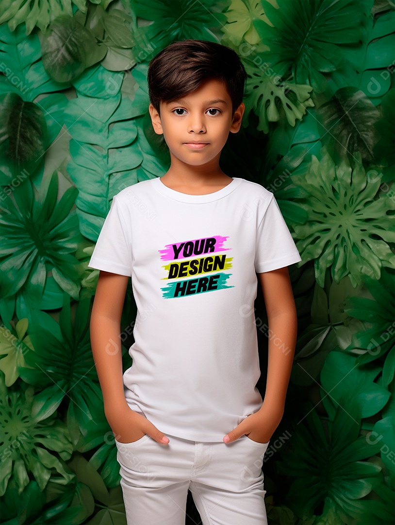 White PSD Infantry Shirt Mockup Editable