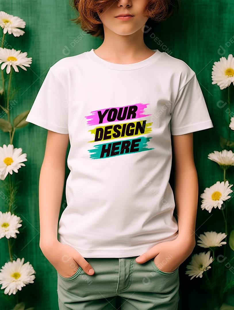 White PSD Infantry Shirt Mockup Editable