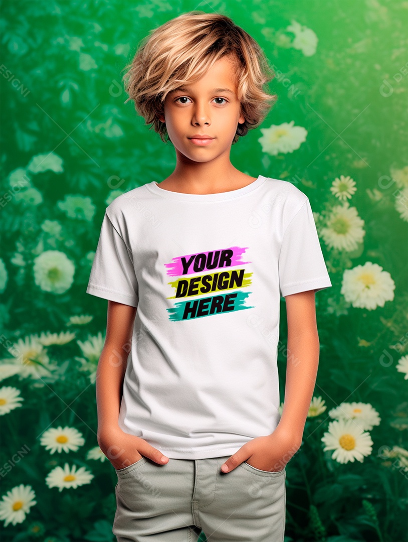 White PSD Infantry Shirt Mockup Editable