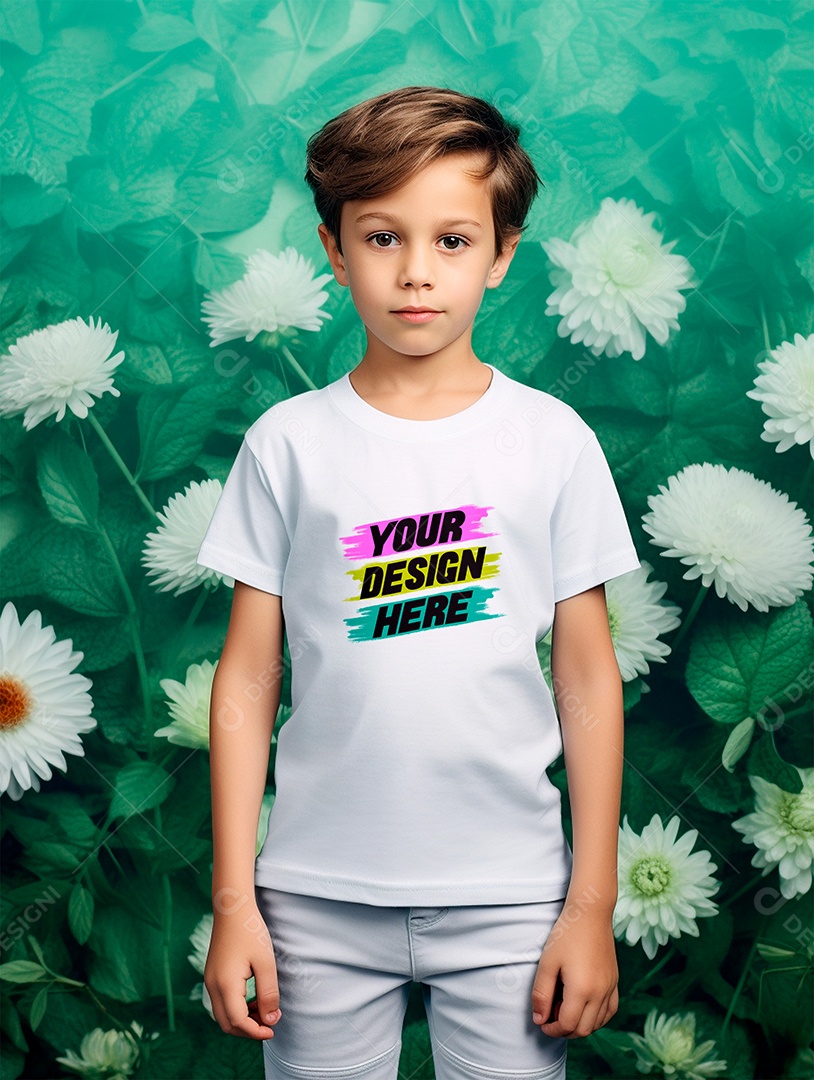 White PSD Infantry Shirt Mockup Editable