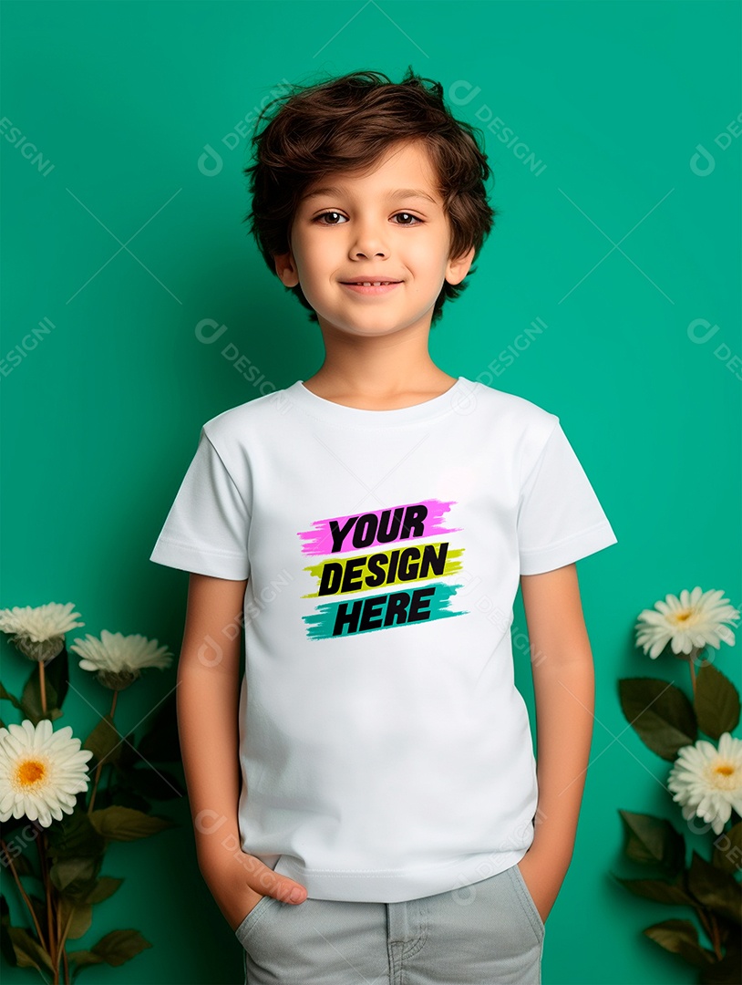 White PSD Infantry Shirt Mockup Editable