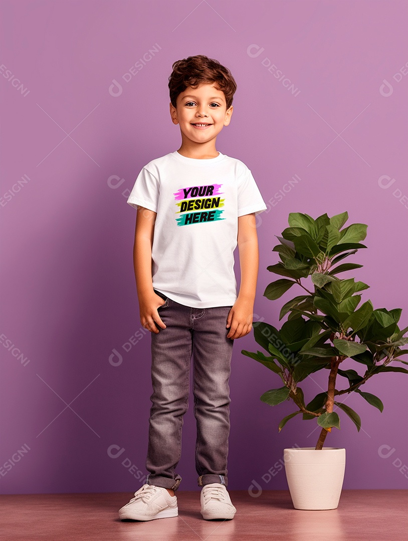 White PSD Infantry Shirt Mockup Editable