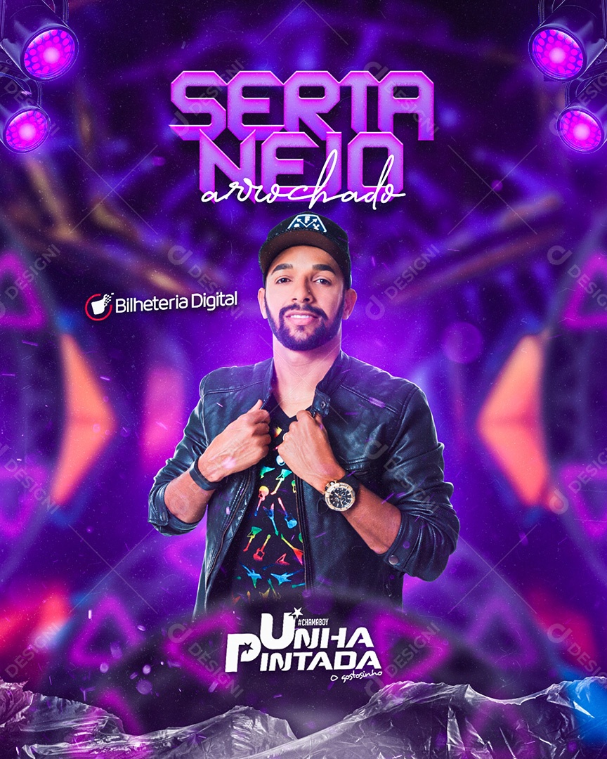Flyer Show Unha Pintada Social Media PSD Editável