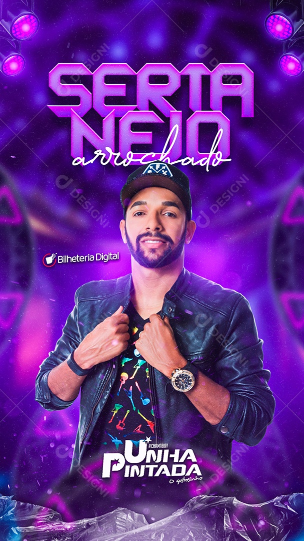 Flyer Show Unha Pintada Story Social Media PSD Editável