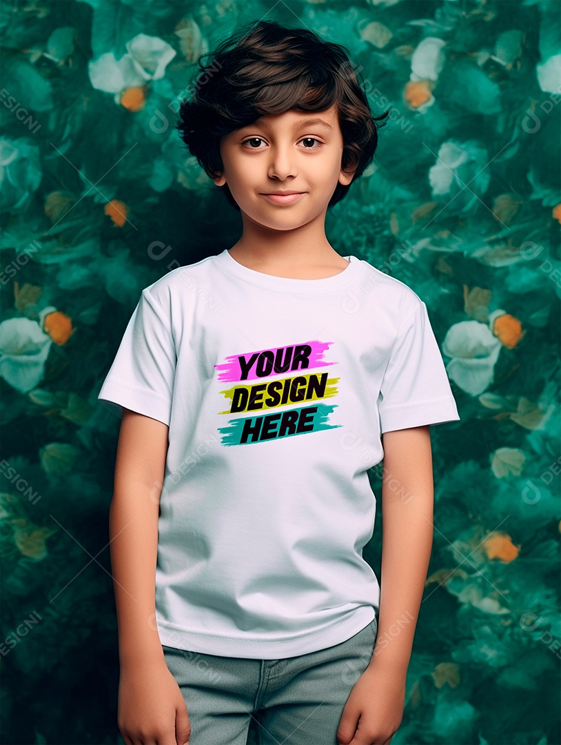 White PSD Infantry Shirt Mockup Editable