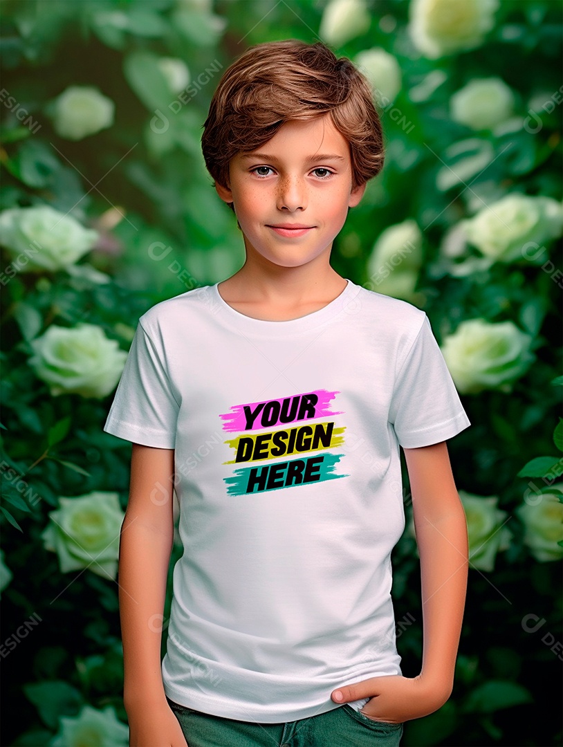 White PSD Infantry Shirt Mockup Editable