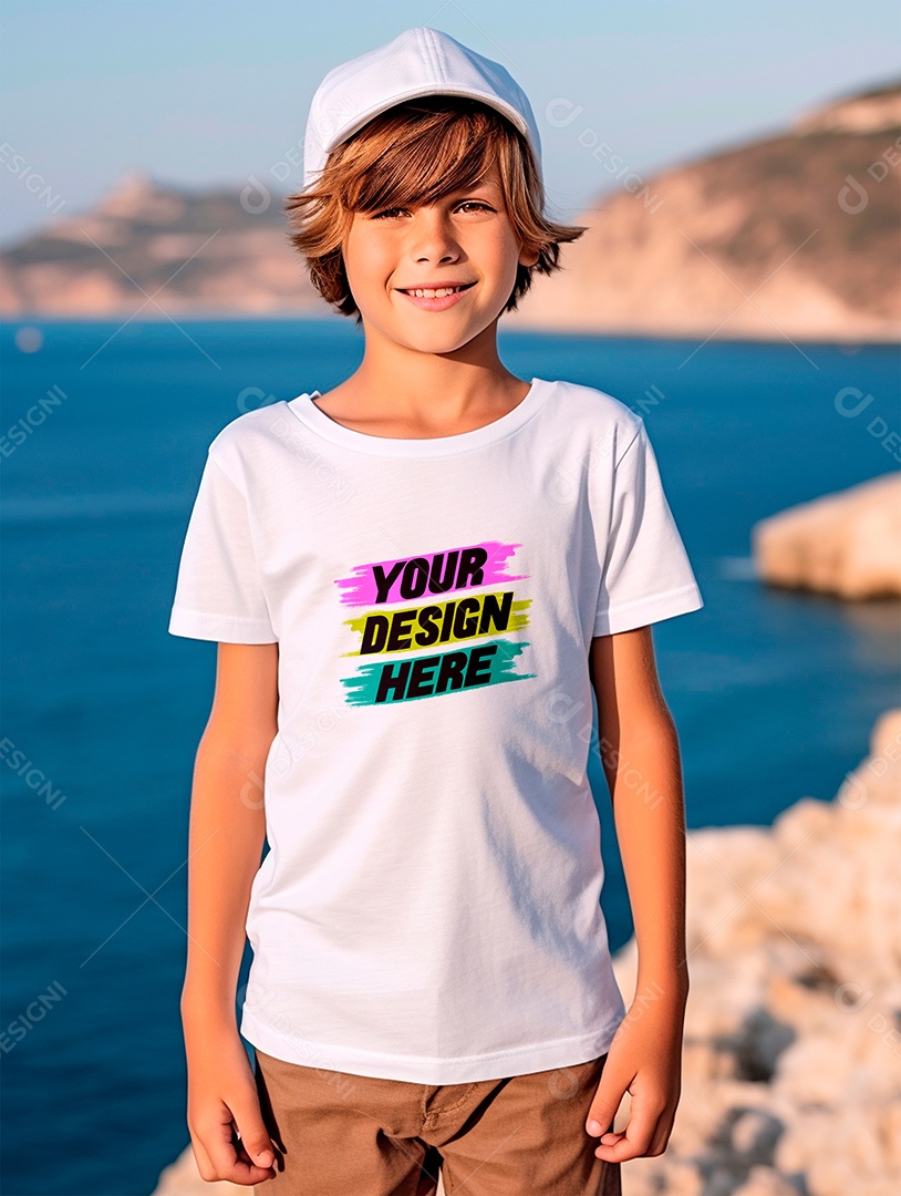 White PSD Infantry Shirt Mockup Editable