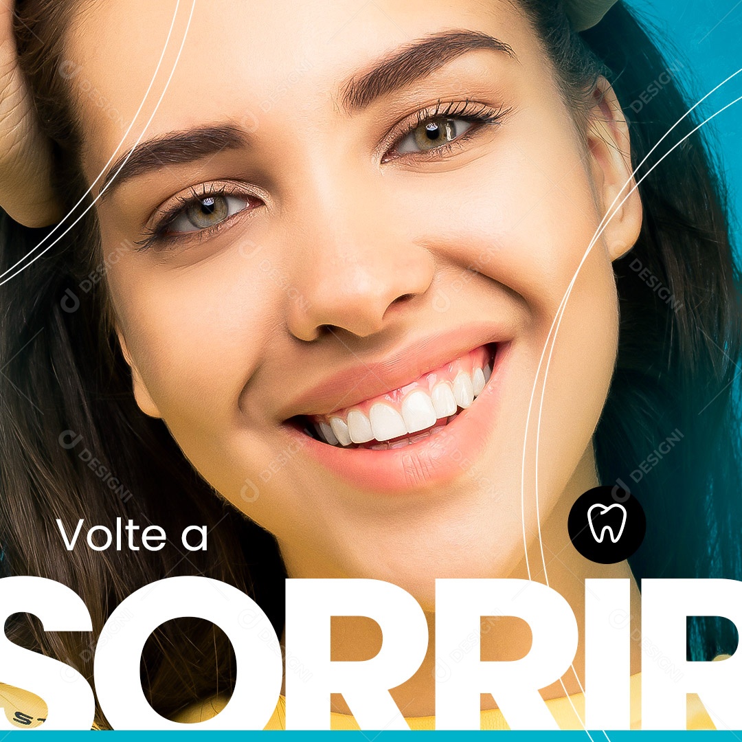 Volte a Sorrir! Dentista Social Media PSD Editável