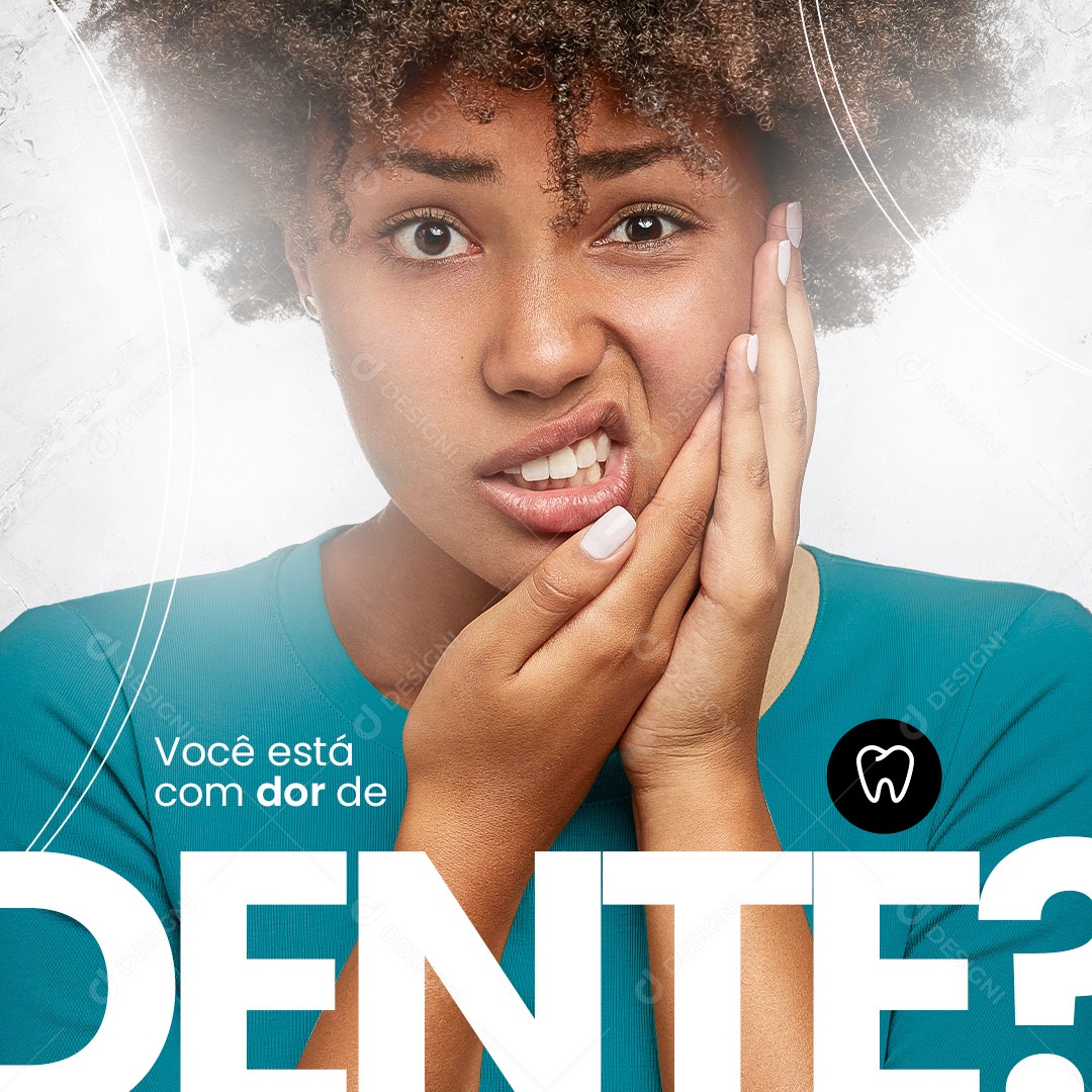 Você Está Com Dor de Dentes Dentista Social Media PSD Editável