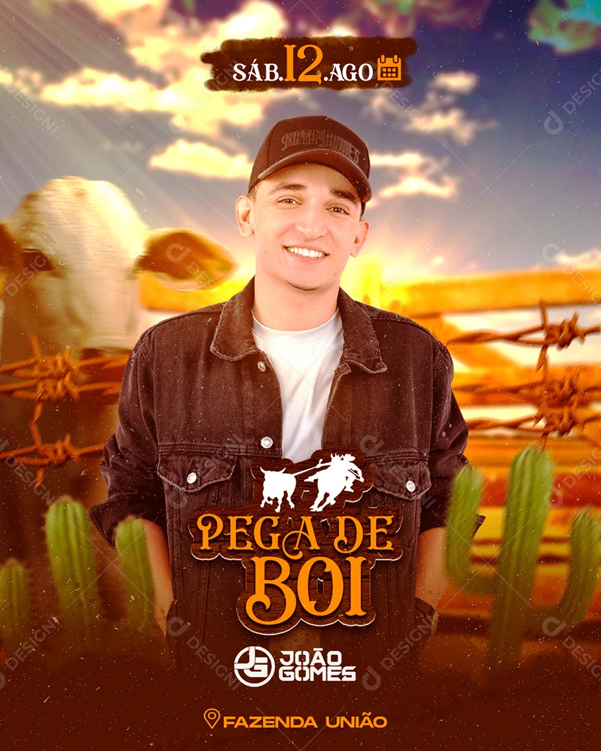 Flyer Pega de Boi Social Media PSD