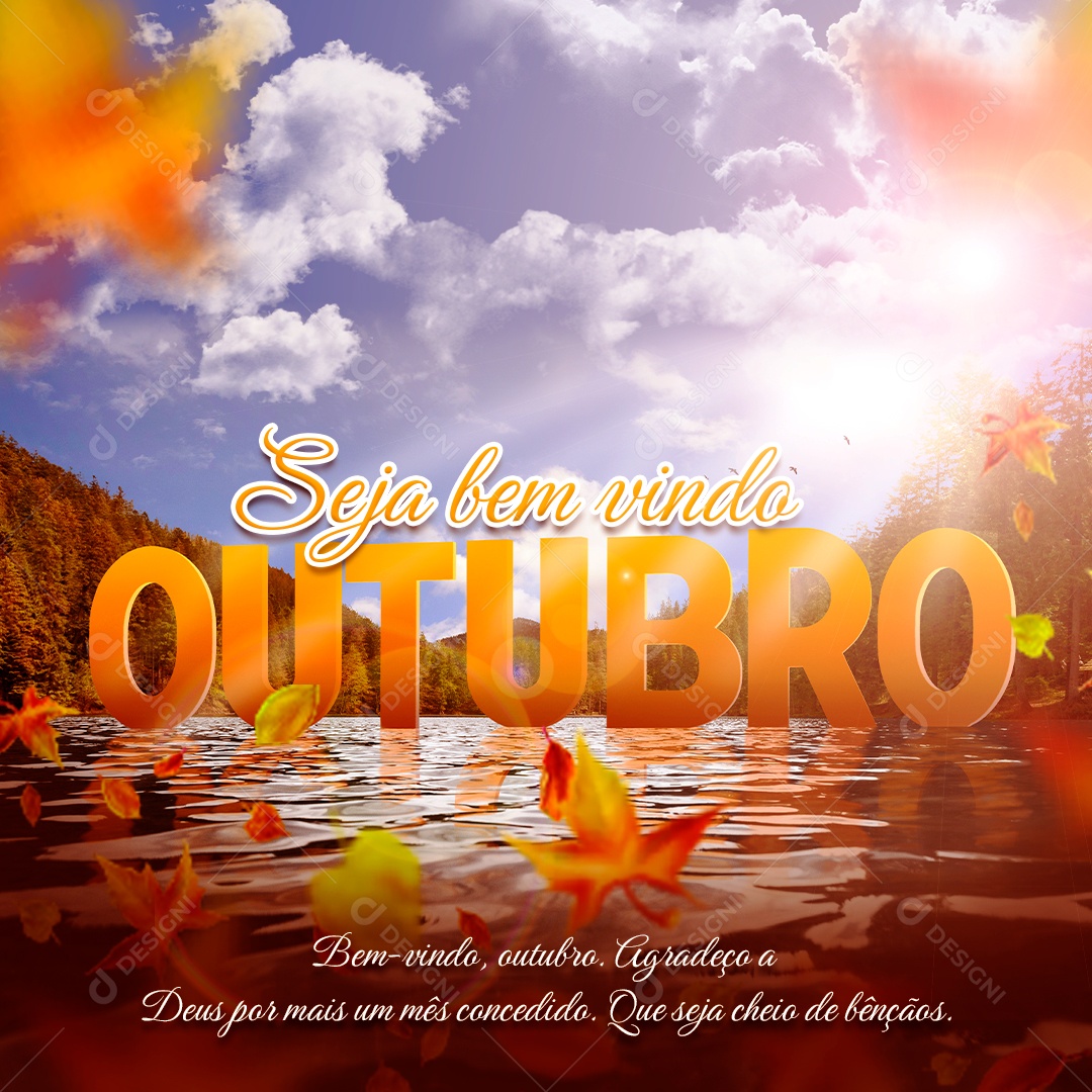 Seja Bem Vindo Outubro Social Media PSD