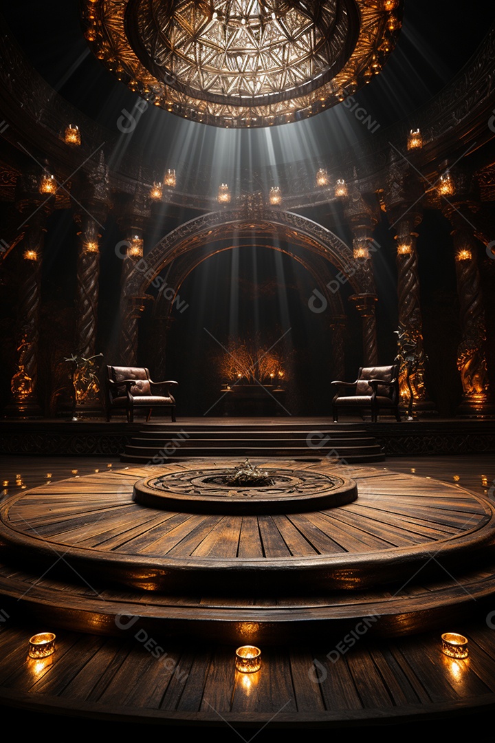 Cenário para Evento com Fundo Iluminado