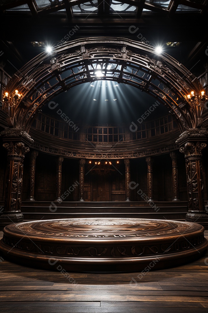 Cenário para Evento com Fundo Iluminado