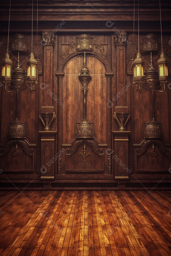 Cenário para Evento Fundo Madeira