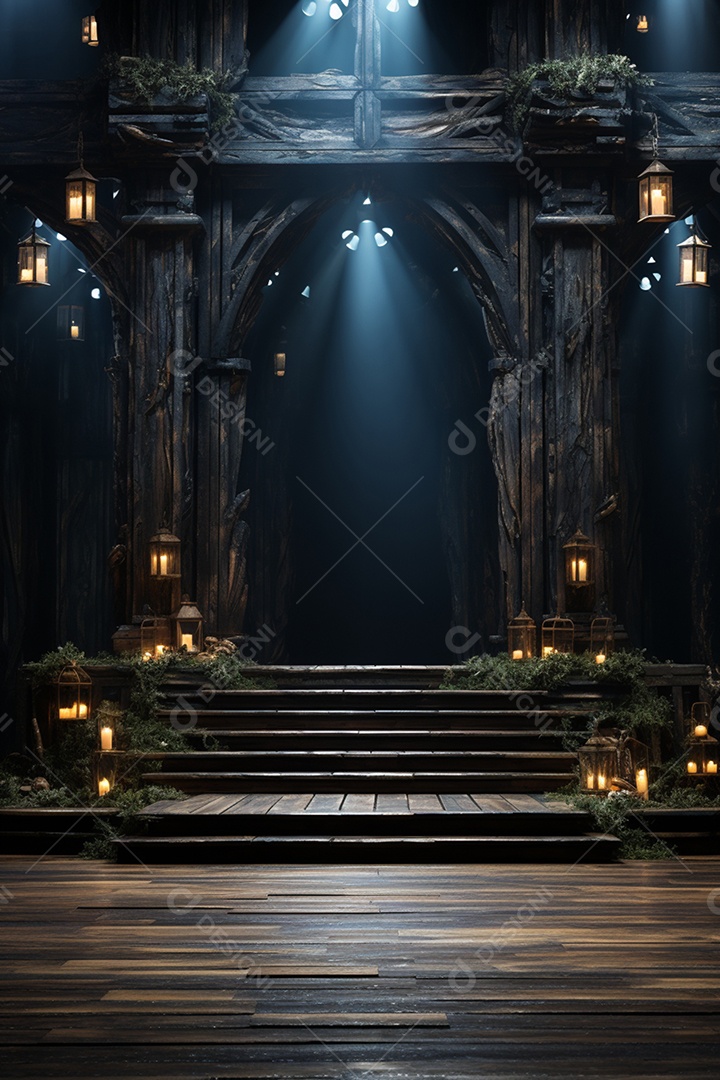 Cenário para Evento Fundo Madeira