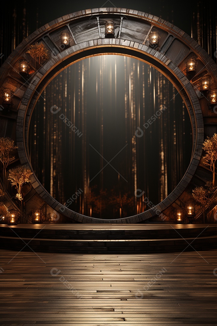 Cenário para Evento Fundo Madeira