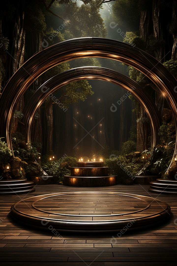 Cenário para Evento com Fundo Iluminado