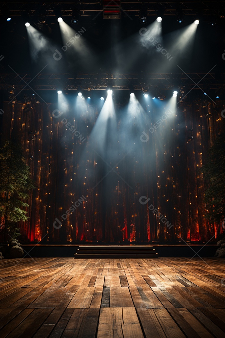 Cenário para Evento com Fundo Iluminado