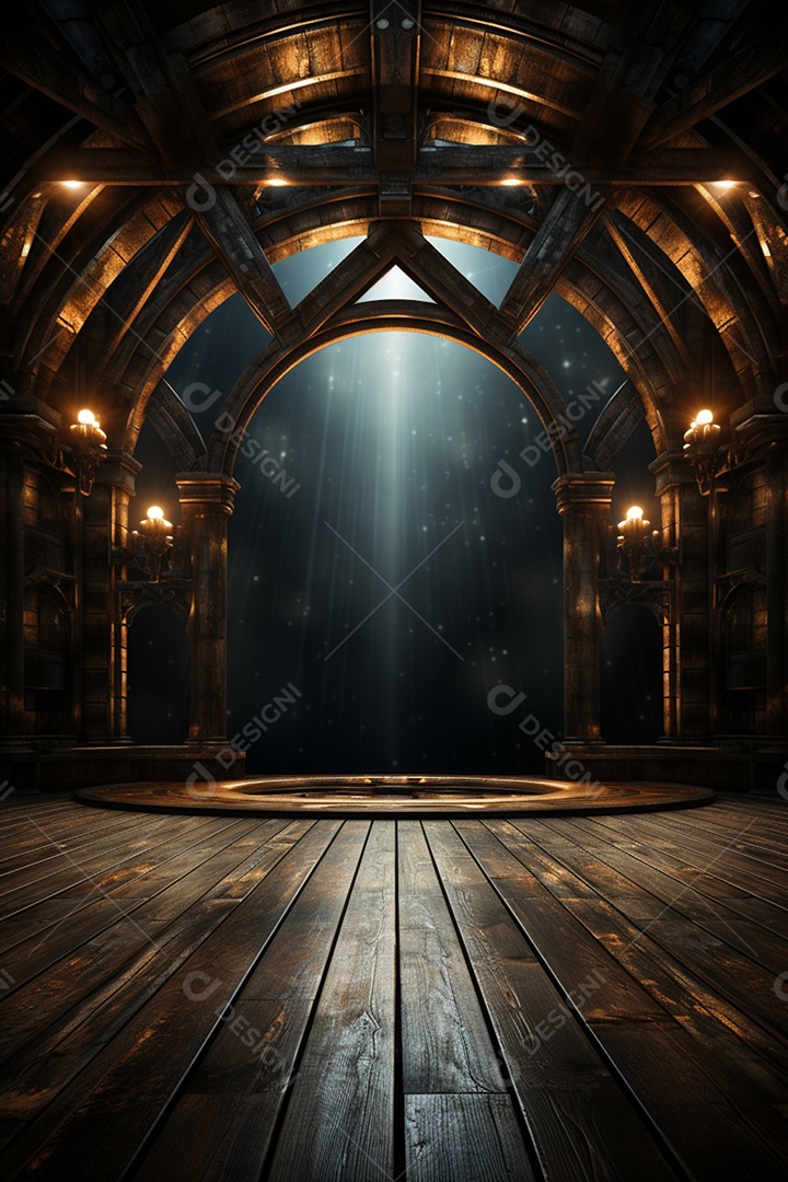 Cenário para Evento com Fundo Iluminado