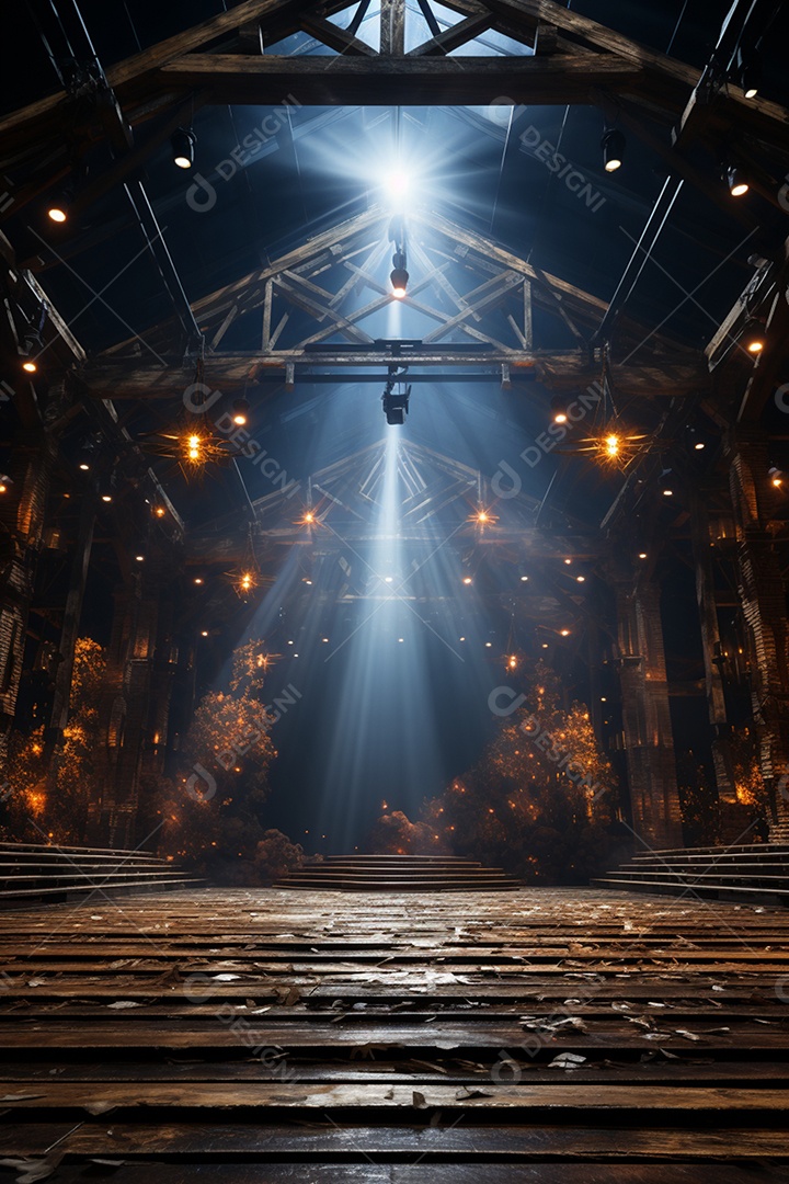 Cenário para Evento com Fundo Iluminado