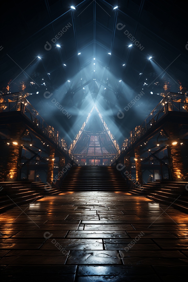 Cenário para Evento com Fundo Iluminado