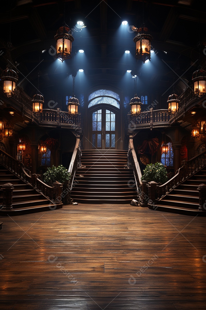 Cenário para Evento com Fundo Iluminado