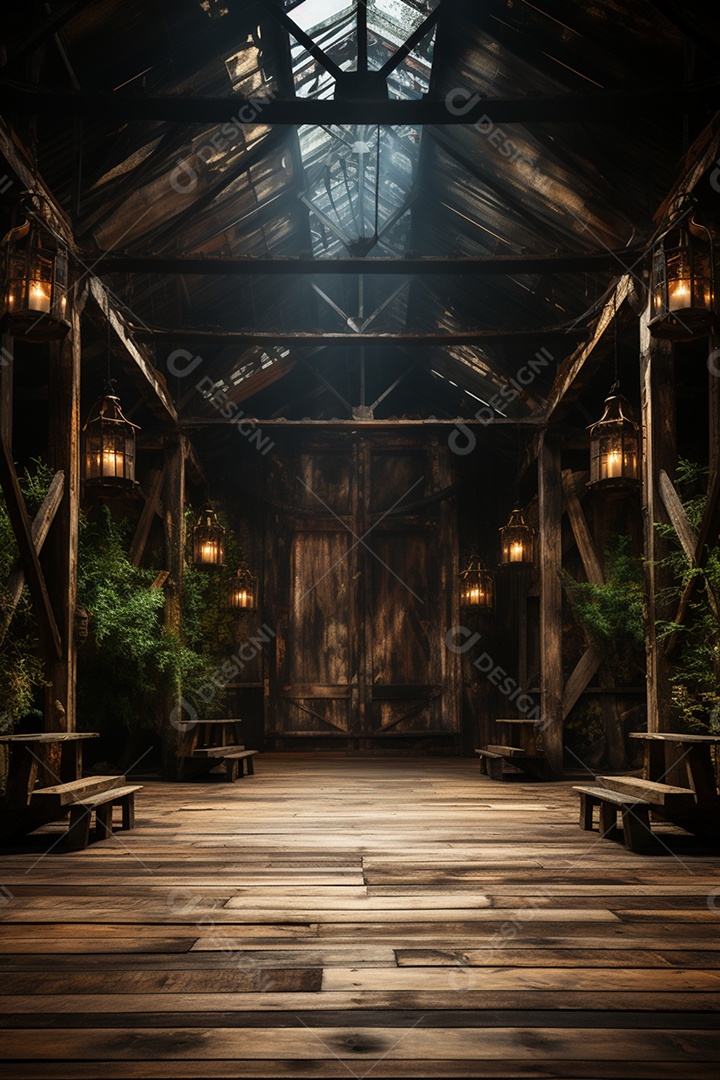 Cenário para Evento com Fundo Iluminado