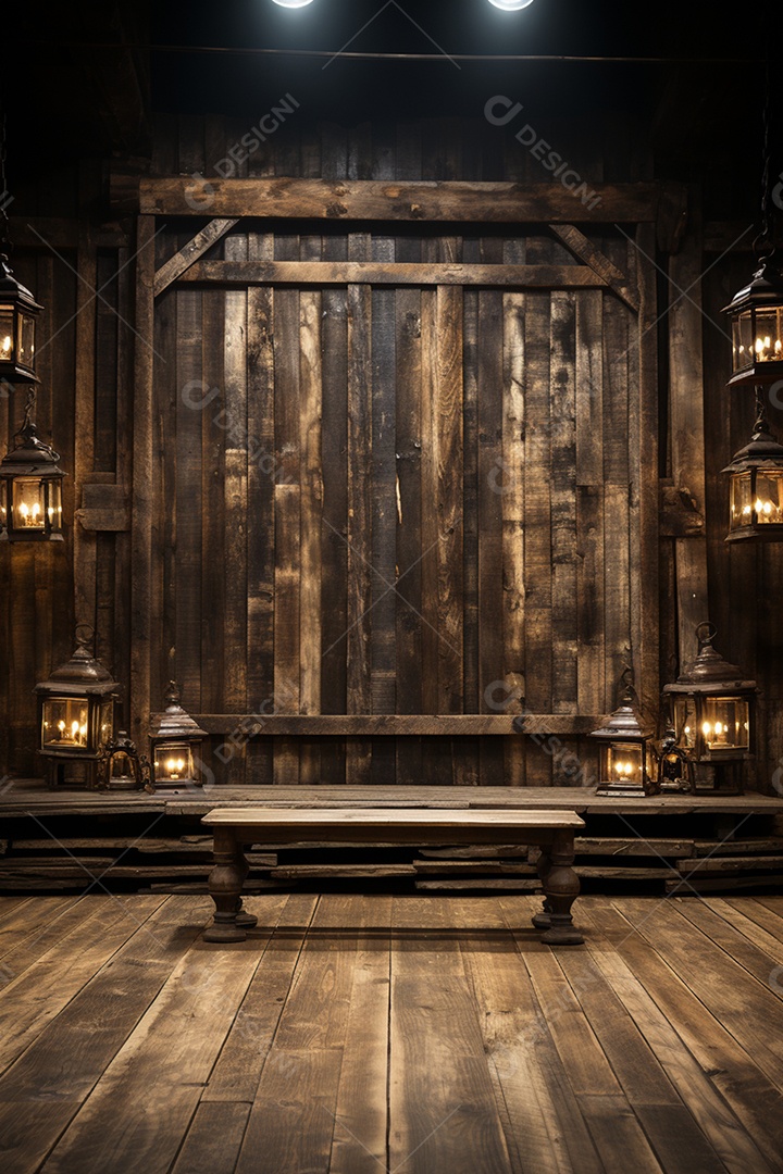 Cenário para Evento com Fundo Iluminado