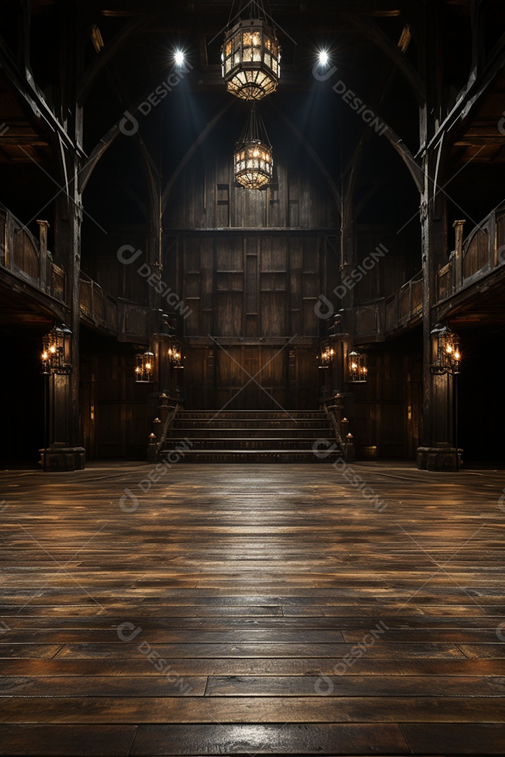 Cenário para Evento com Fundo Iluminado