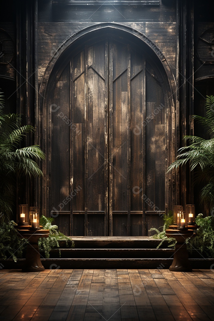 Cenário para Evento com Fundo Iluminado