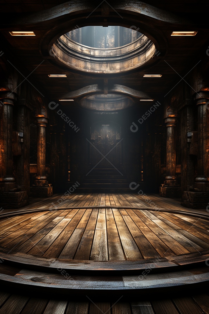 Cenário para Evento com Fundo de Madeira