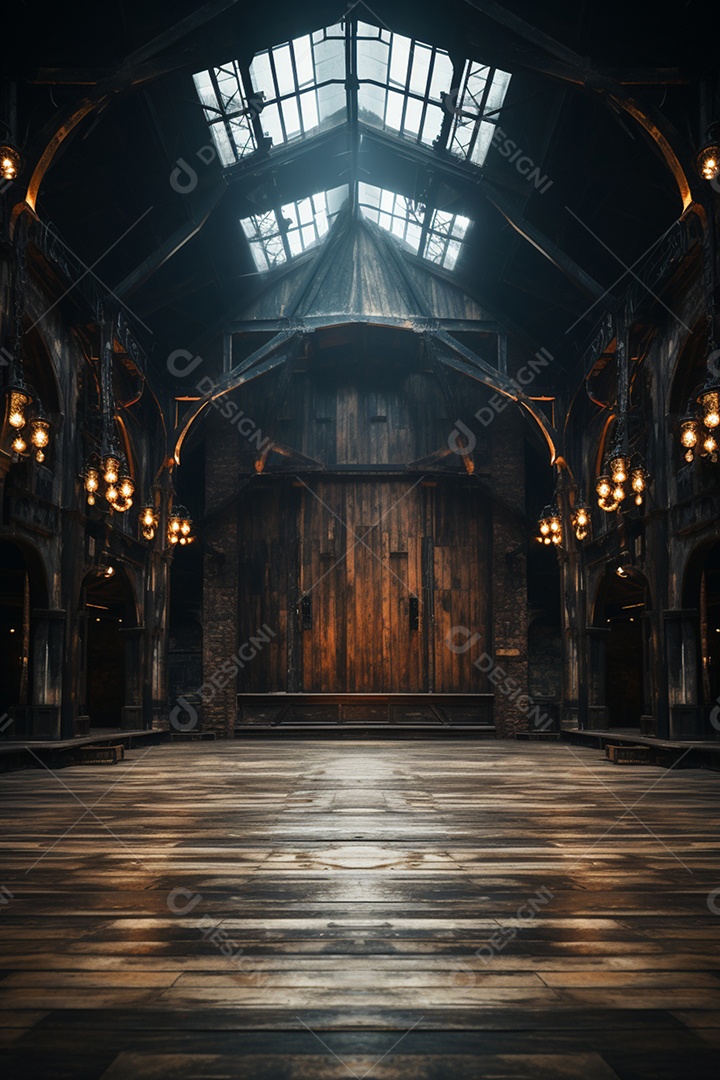 Cenário para Evento com Fundo de Madeira